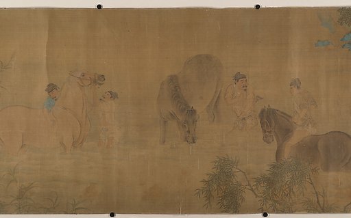 Washing Horses in a River