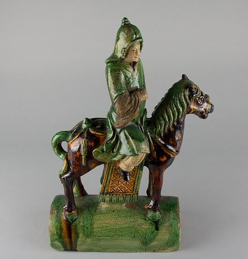 Roof Tile in Form of a Mounted Warrier