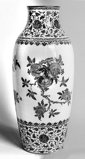 Vase with auspicious fruits