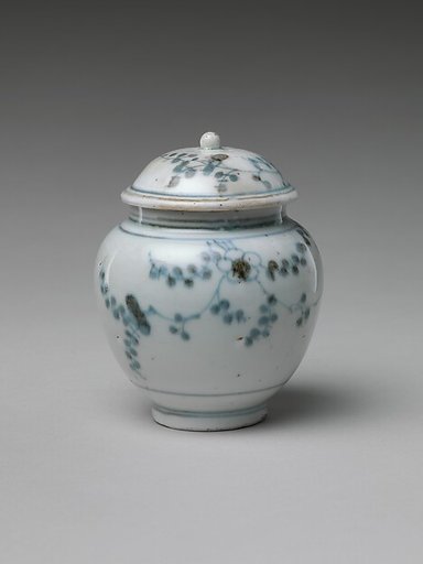 Jar (Tsubo) with Flowering Plant