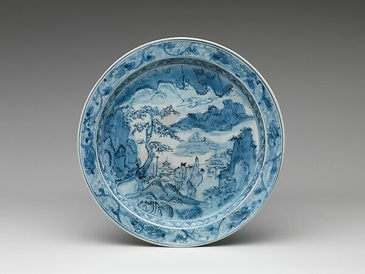 Dish with Landscape and Figures