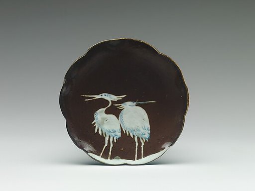 Plate with Decoration of Two Cranes