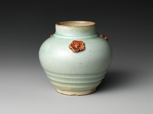 Small Jar (Kotsubo) with Relief Plum- Blossom Patterns