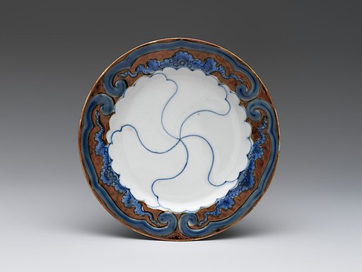 Small Dish (Kozara) with Stylized Flowers