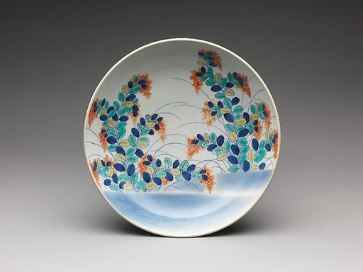 Dish with Bush Clover Design