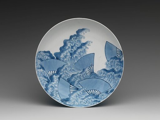Dish with fans floating on a stream