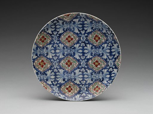 Dish with Stylized Floral Pattern