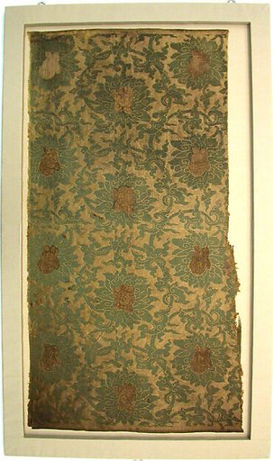 Textile with Floral Scroll
