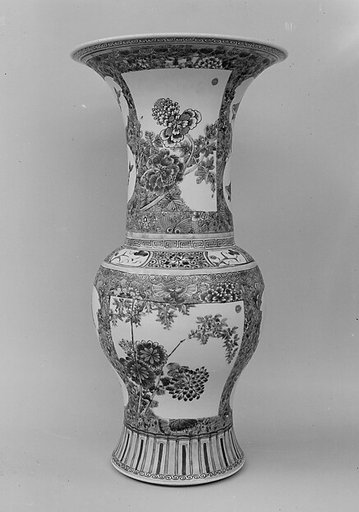 Vase decorated with flowers