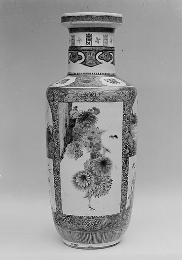 Vase decorated with flowers