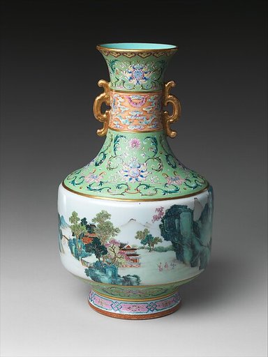 Vase with landscape decoration
