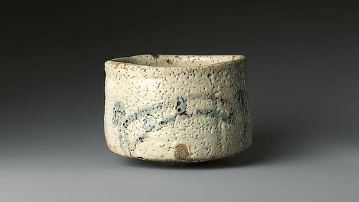 Shino Tea Bowl with Bridge and Shrine, Known as “Bridge of the Gods” (Shinkyō)