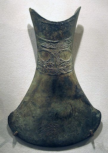 Hafted Ax with Abstract Face