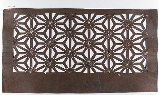 Stencil with Hemp-Leaf Pattern