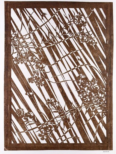 Stencil with Pattern of Pinks