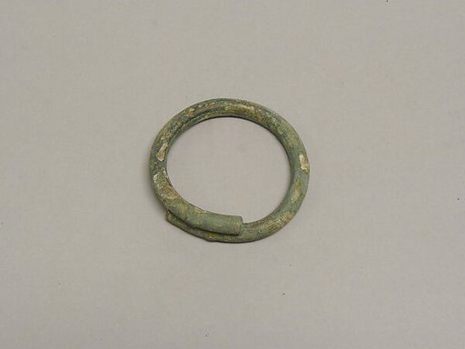 Solid Open Bangle with Subtle Basketweave