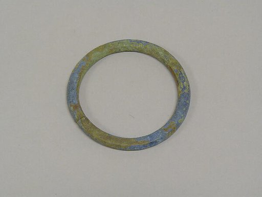 One from a Pair of Solid Undecorated Bangles with Flat Surface