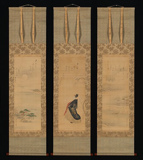 Snow, Moon, and Cherry Blossoms (Yoshiwara in Three Seasons)