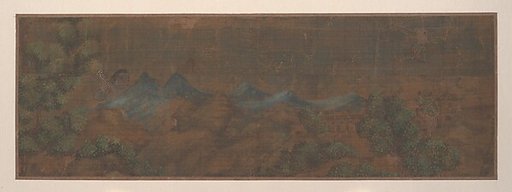 Landscape Painting of Figure in Woodland Setting