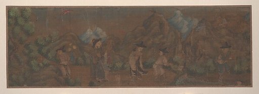 Landscape Painting of Figure in Woodland Setting