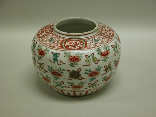 Jar with miscellenous treasures