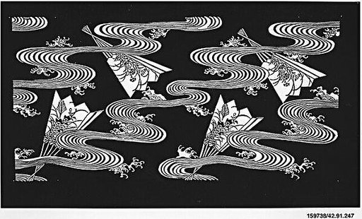 Stencil with Pattern of Fans on Water