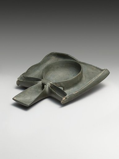 Libation Dish Depicting Ka-Arms Presenting an Ankh-Sign