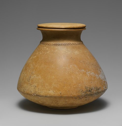 Carinated Stone Jar with Rope Pattern