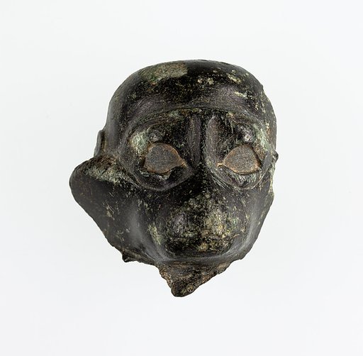 Head of a monkey from an ointment vessel