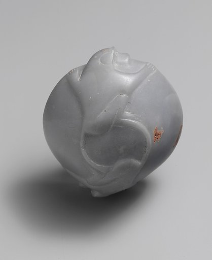 Ointment Bowl with Two Monkeys in Relief