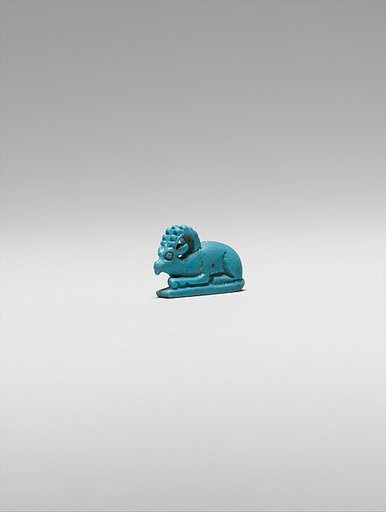 Ibex-Shaped Design Amulet Inscribed With A Crocodile and A Fish