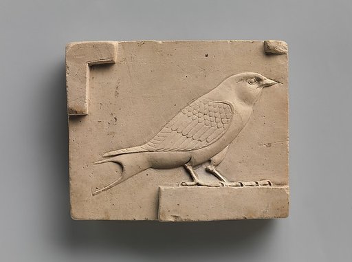 Relief plaque with a swallow