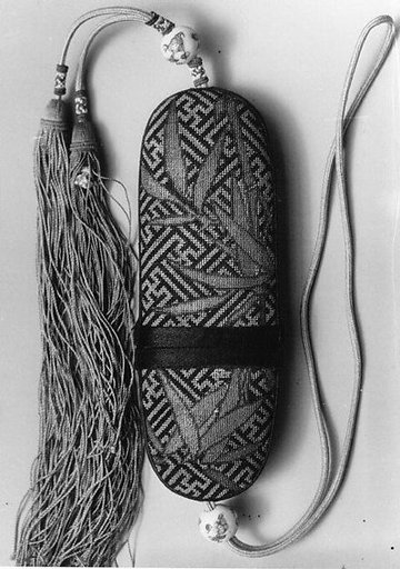 Eyeglasses Case with Bamboo on Fretwork Background