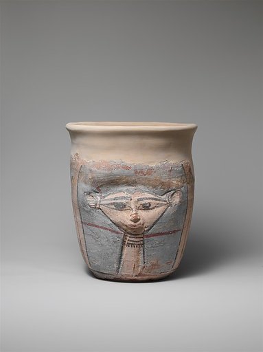 Neck of a Wide-Mouthed Hathor Jar