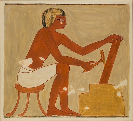 Trimming Wood with an Adze, Tomb of Rekhmire