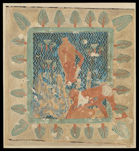 Brickmakers Getting Water from a Pool, Tomb of Rekhmire