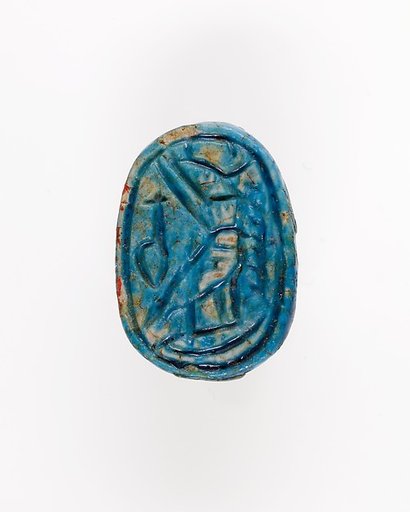 Scarab with the Representation of a Falcon and Hieroglyphs