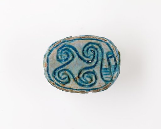 Scarab Decorated with Scrolls