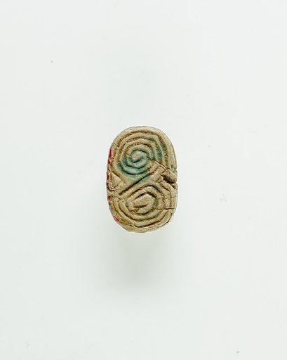 Scarab Decorated with Scroll