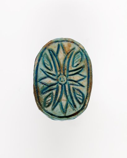 Scarab with Crucifom Lotus Flower Decoration