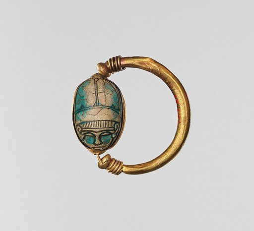 Scarab Finger Ring Inscribed for Auserre (Apophis)