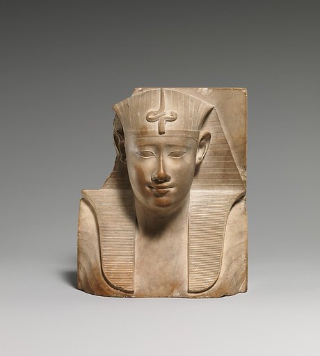 Royal bust with atypical snake