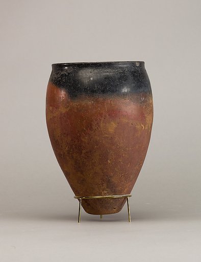 Black-topped red ware jar
