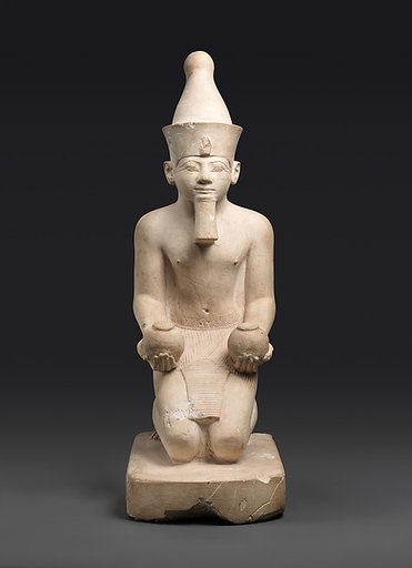 Amenhotep II in the Double Crown, Kneeling and Offering