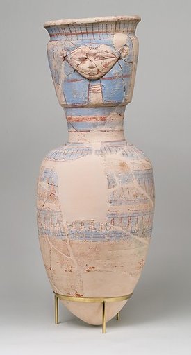 Storage Jar Embossed with the Hathor Emblem