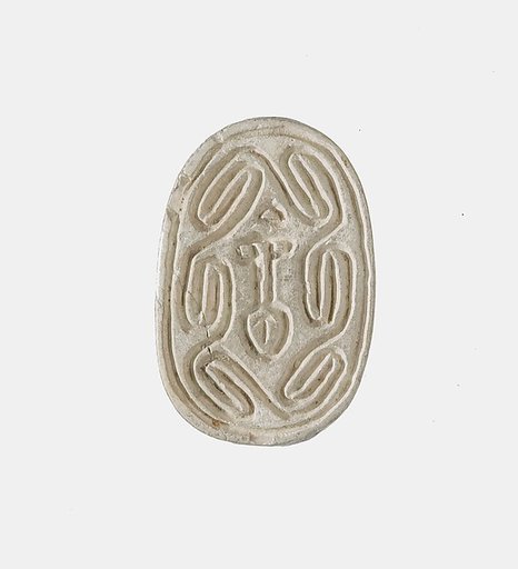 Scarab Incised with Hieroglyphs in Scroll Border