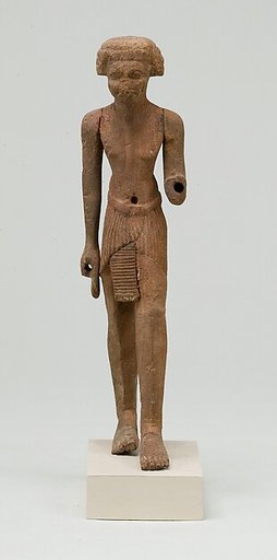 Statuette, striding man