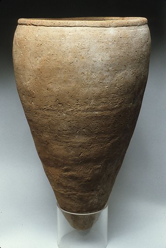 Rough ware storage jar