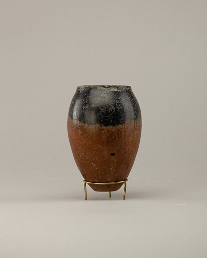 Black-topped red ware jar