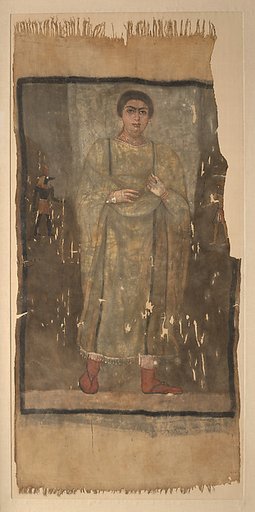 Shroud of a Woman Wearing a Fringed Tunic
